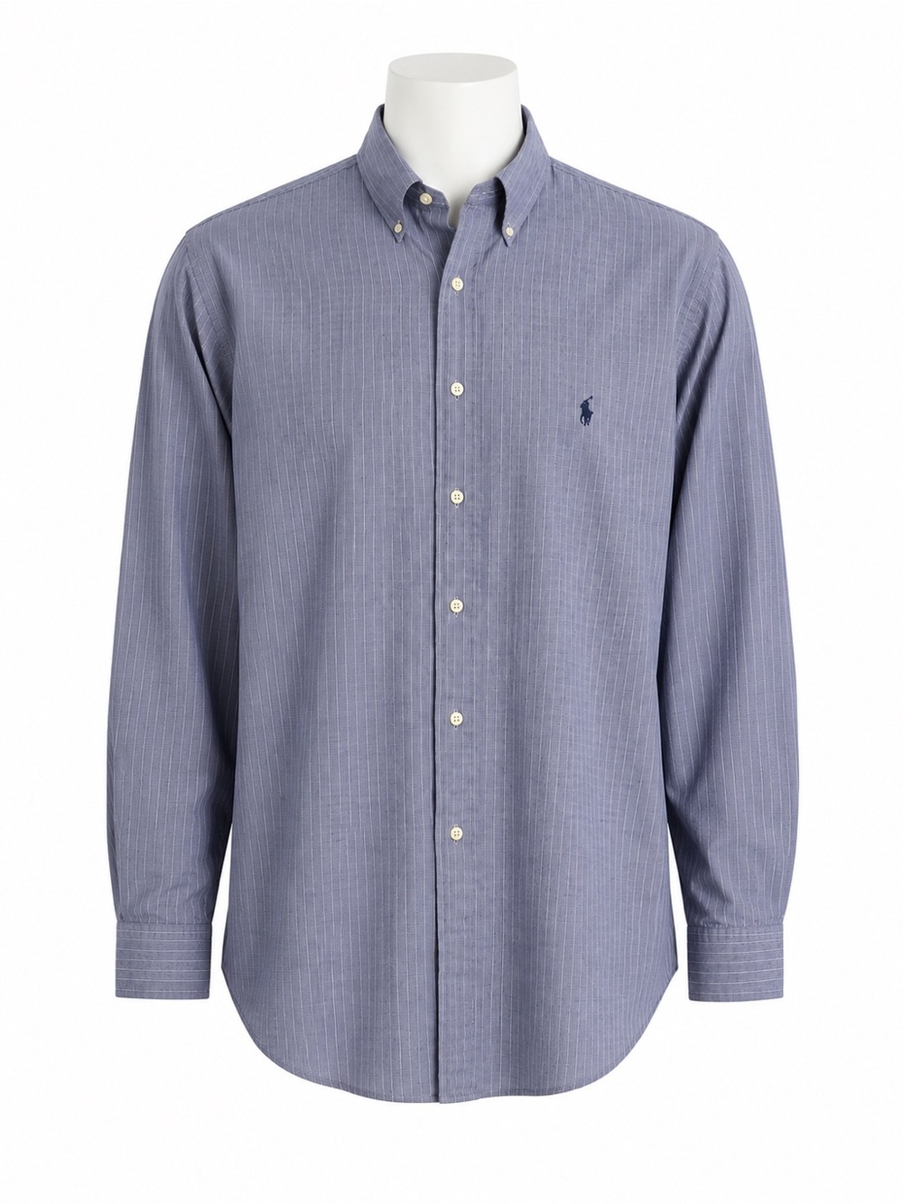 Size 17 Ralph Lauren Yarmouth Men’s Blue Purple Check Cotton Button Down Shirt